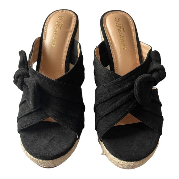 Fashare Platform Sandals Black 7.5 - Picture 5 of 5